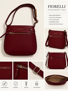 Stylish Red Crossbody or Shoulder Purse